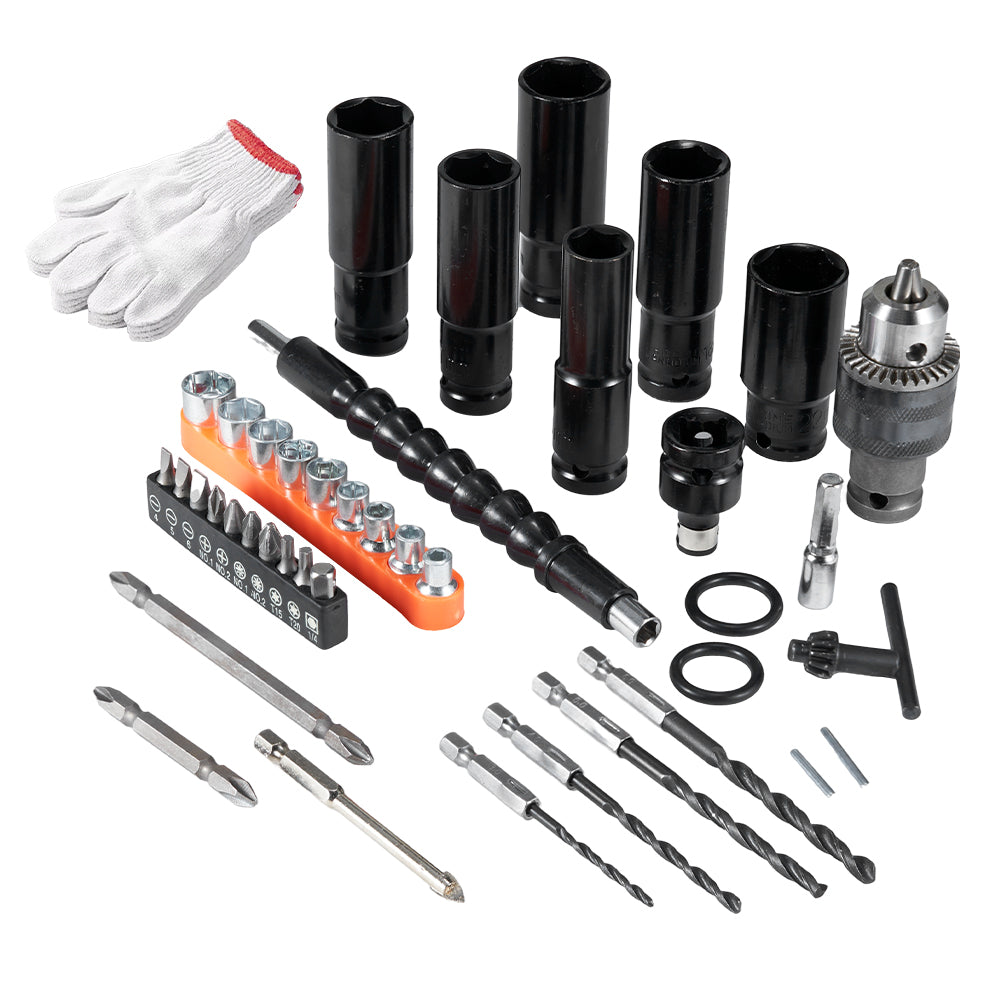 YOFIDRA 44-Piece Wrench Accessory Set for 1/2" Square Drive Wrenches