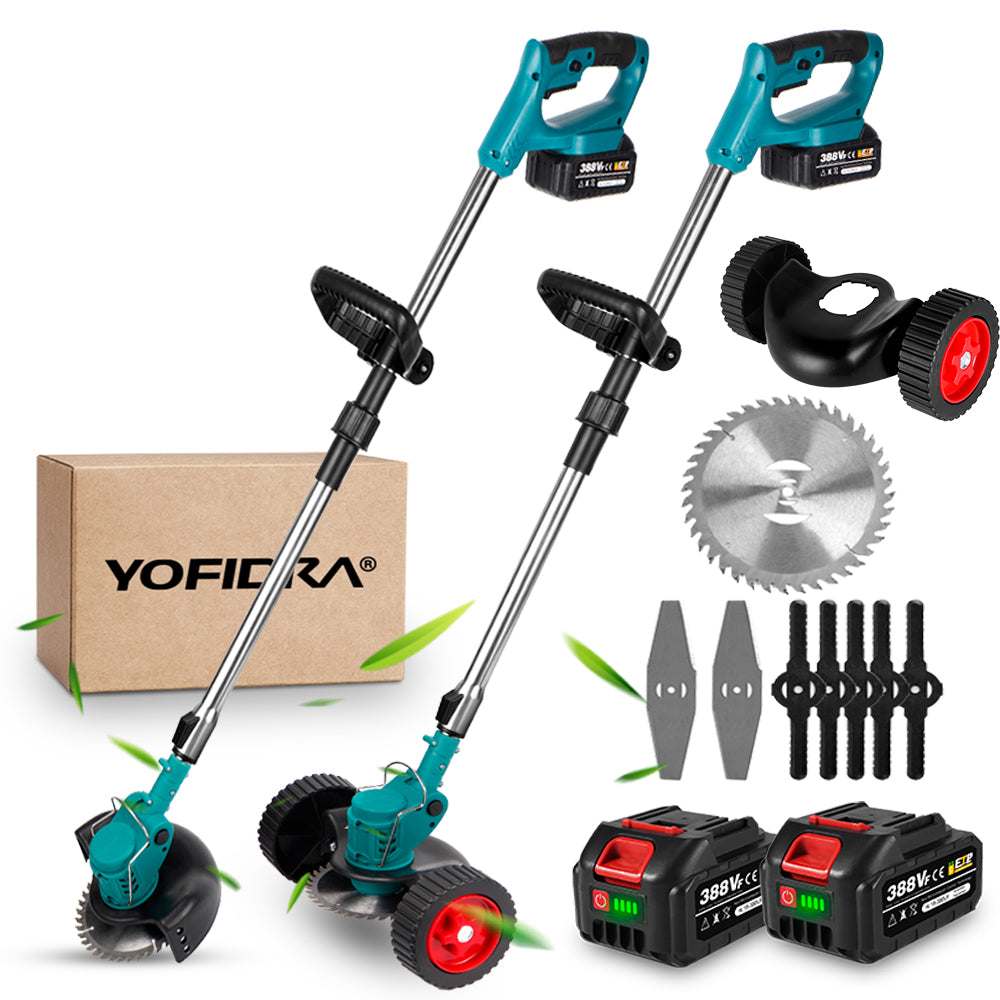 YOFIDRA Adjustable Cordless Electric Lawn Mower & Shrub Pruner- Compatible with Makita 18V Batteries