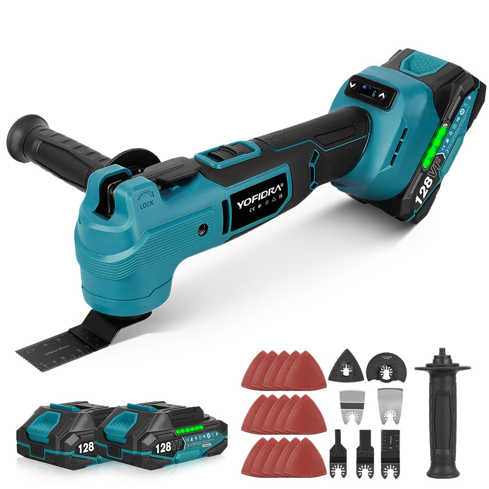 YOFIDRA Cordless Brushless Multi-Function Oscillating Tool - Compatible with for Makita 18-21V Batteries