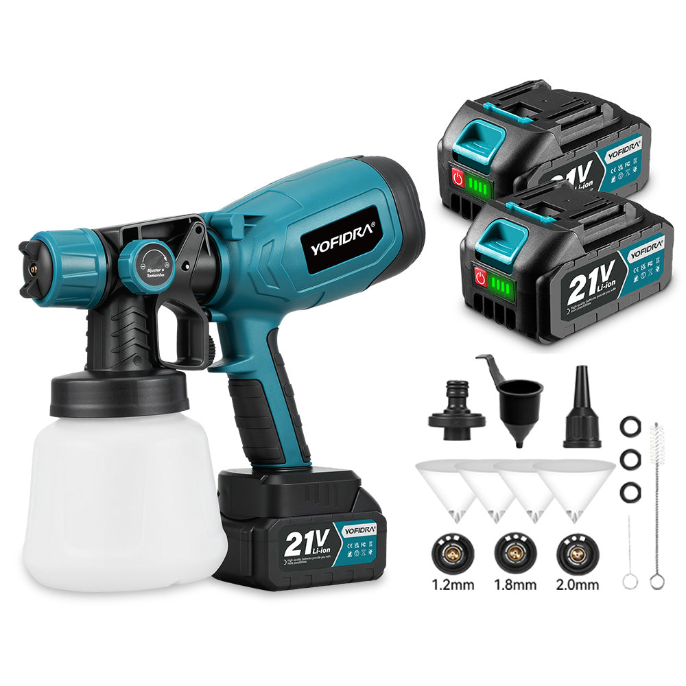 YOFIDRA 1000ML HVLP Electric Paint Sprayer - Compatible with Makita 18V Battery